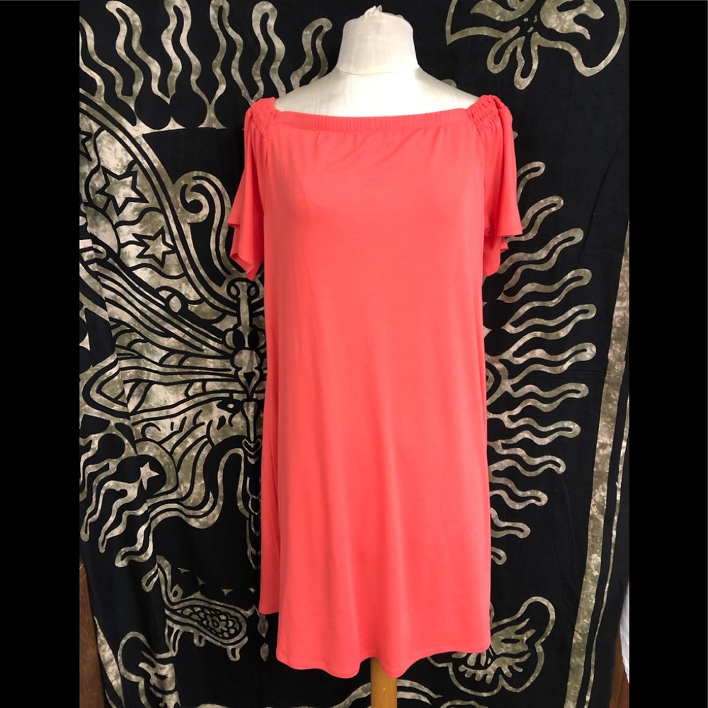 West loop off the shoulder New T-shirt dress cover up available in M, XL,XXL